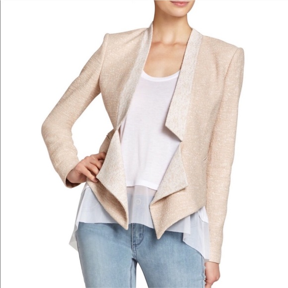 BCBGMaxAzria Jackets & Blazers - New BCBG Maxazria Candice Drape Blazer powder